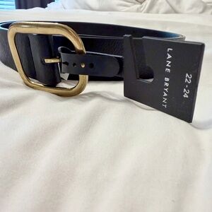 Lane Bryant Black Belt with Gold Buckle - NWT